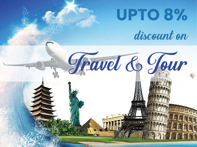 Up to 8% discount on travel & tour in any country